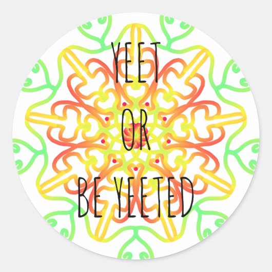 Sticker Rond yeet ou yeed (Devant)