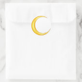 Sticker Rond Yellow Crescent Moon (Sac)