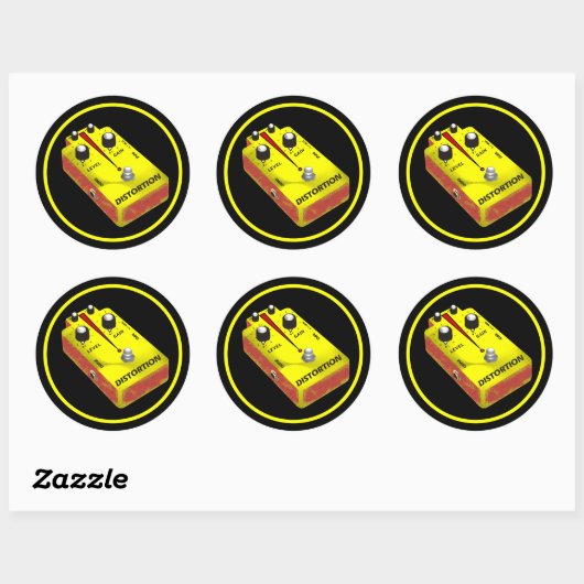 Sticker Rond Yellow Distortion (Feuille)
