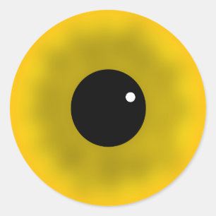 Sticker Rond Yellow Eye
