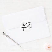 Sticker Rond Yemaya Veve en noir (Enveloppe)