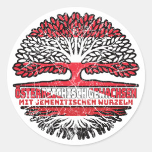 Sticker Rond Yemen Arbre yéménite autrichien
