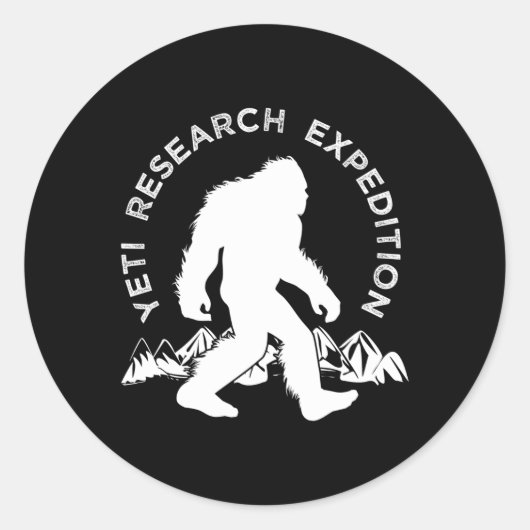 Sticker Rond Yeti Research Expedition Yeti (Devant)