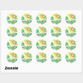 Sticker Rond Yeux Aliens 2 (Feuille)
