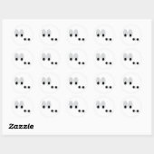 Sticker Rond yeux amusants (Feuille)