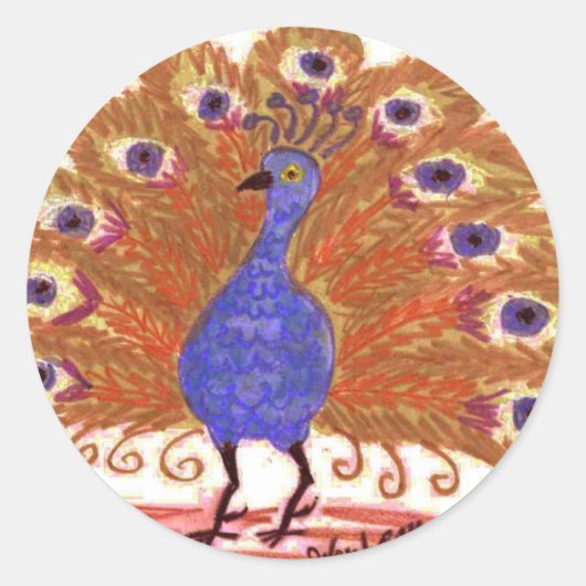 Sticker Rond Yeux de l'Inde (marron) (Devant)