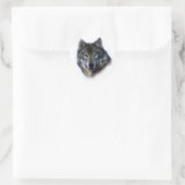 Sticker Rond Yeux de loup gris (Sac)
