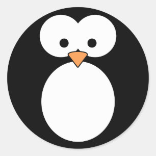 Sticker Rond Yeux de pingouin
