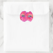 Sticker Rond Yeux d'Hibiscus - rose (Sac)