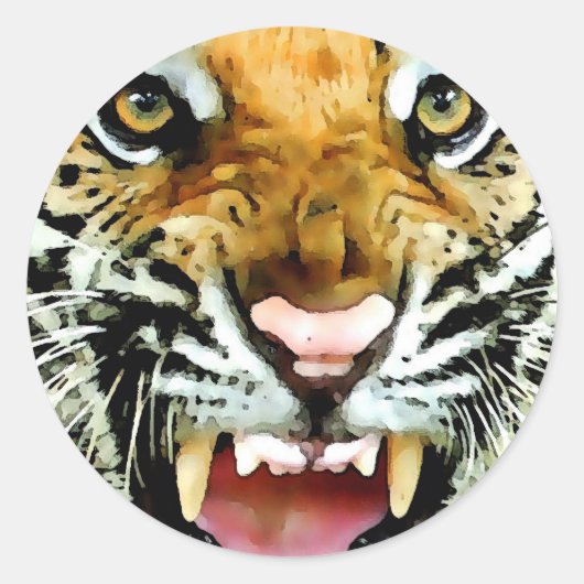 Sticker Rond Yeux du tigre (Devant)
