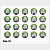 Sticker Rond Yeux d'un aigle chauve (Feuille)