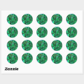 STICKER ROND YEUX ÉMERAUDE (Feuille)