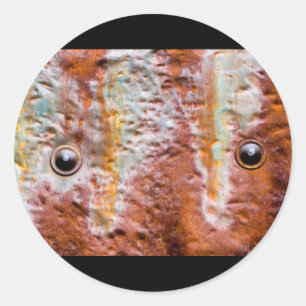 Sticker Rond yeux métalliques rouille