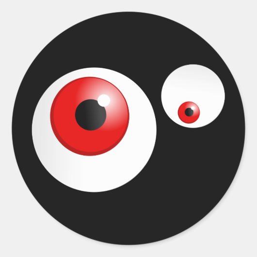 Sticker Rond Yeux rouges (Devant)