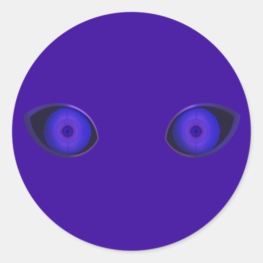 Sticker Rond Yeux très malveillants (Devant)