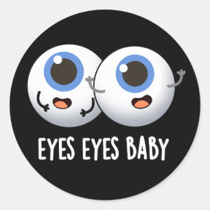 Sticker Rond Yeux Yeux Bébé Funny Ice Eyeballs Pun