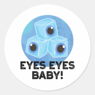 Sticker Rond Yeux Yeux Bébé Funny Ice Eyeballs Pun