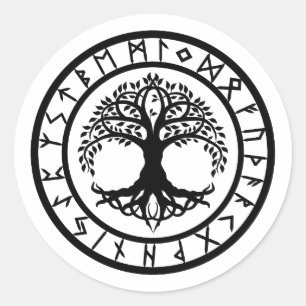 Sticker Rond Yggdrasil - Cercle de rune