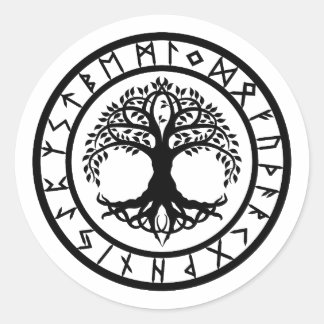 Sticker Rond Yggdrasil - Cercle de rune