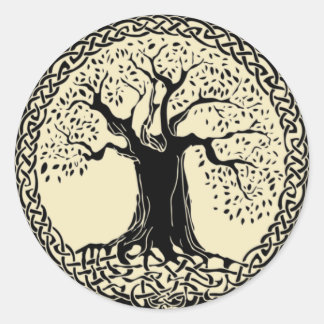 Sticker Rond Yggdrasil Wikinger Baum Midgard Odhin