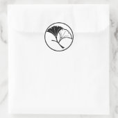 Sticker Rond Yin and yang ginkgo leaves dans threadlike ring (Sac)