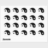 Sticker Rond Yin et Yang (Feuille)