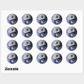 Sticker Rond Yin Terre ・ Yang (Feuille)
