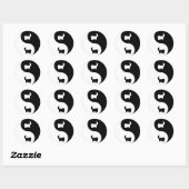 Sticker Rond Yin Yang (Feuille)