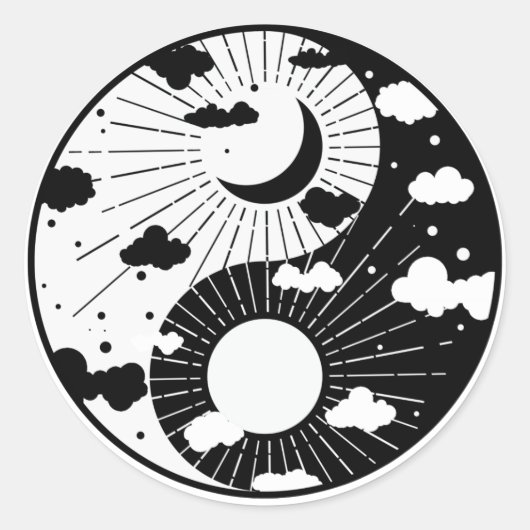 Sticker Rond Yin Yang (Devant)