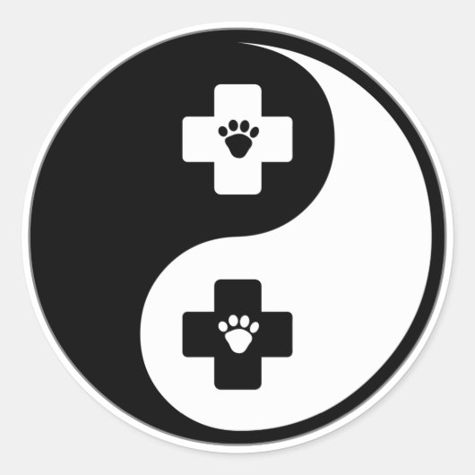 Sticker Rond Yin Yang (Devant)