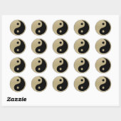 Sticker Rond yin yang (Feuille)