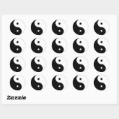 Sticker Rond yin yang (Feuille)