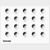 Sticker Rond Yin Yang (Feuille)