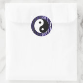 Sticker Rond Yin Yang Blue Tranquillité Zen Energy Chi Party (Sac)