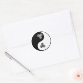 Sticker Rond Yin Yang Celtic Tri Spiral (Enveloppe)