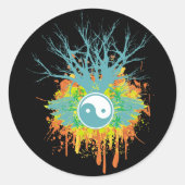 Sticker Rond Yin Yang Chaos (Devant)