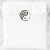 Sticker Rond Yin Yang Chrome (Sac)