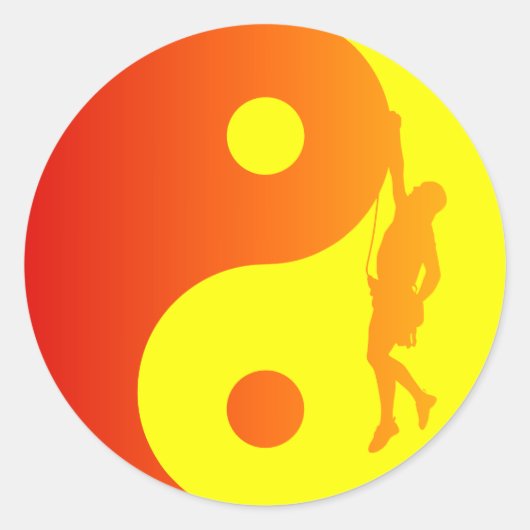 Sticker Rond Yin & Yang Climber (Sunburst) (Devant)