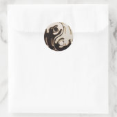 Sticker Rond Yin yang Double Dragon (Sac)