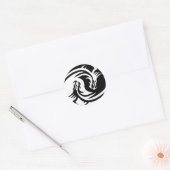 Sticker Rond Yin Yang Dragon (Enveloppe)