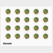 Sticker Rond Yin Yang et les fleurs (Feuille)