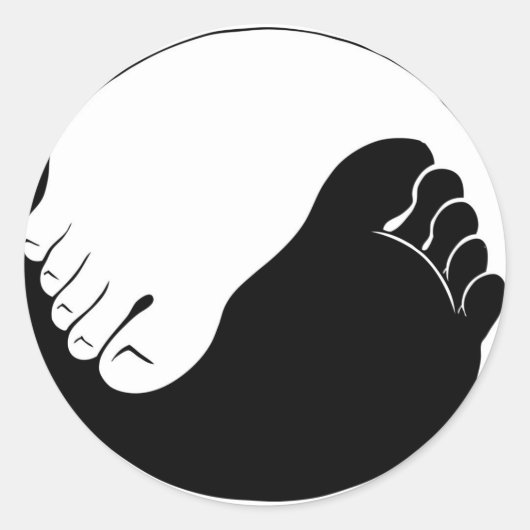 Sticker Rond Yin Yang Feet (Devant)
