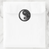 Sticker Rond Yin Yang fissuré (Sac)