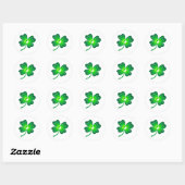 Sticker Rond Yin Yang Four Leaf Clover (Feuille)