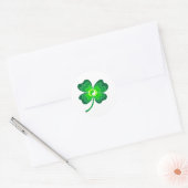 Sticker Rond Yin Yang Four Leaf Clover (Enveloppe)