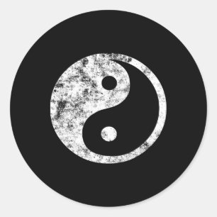 Sticker Rond Yin Yang . Fun Symbole Yin-yang Yoga Tao T-Shirt