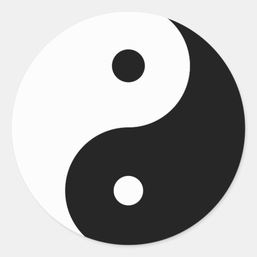 Sticker Rond Yin Yang grand (Devant)