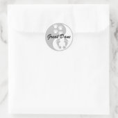 Sticker Rond yin yang grand dane (Sac)