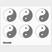 Sticker Rond Yin Yang - gris 1 (Feuille)