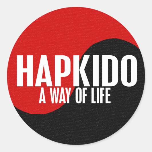 Sticker Rond Yin Yang HAPKIDO 1 (Devant)
